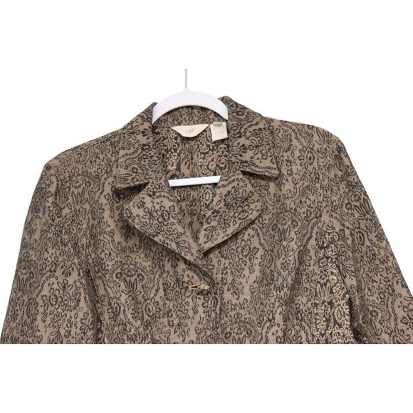 J Jill Blazer Jacket Size 10 Tapestry Peplum Patchwork Lightweight Career Casual - Picture 2 of 13